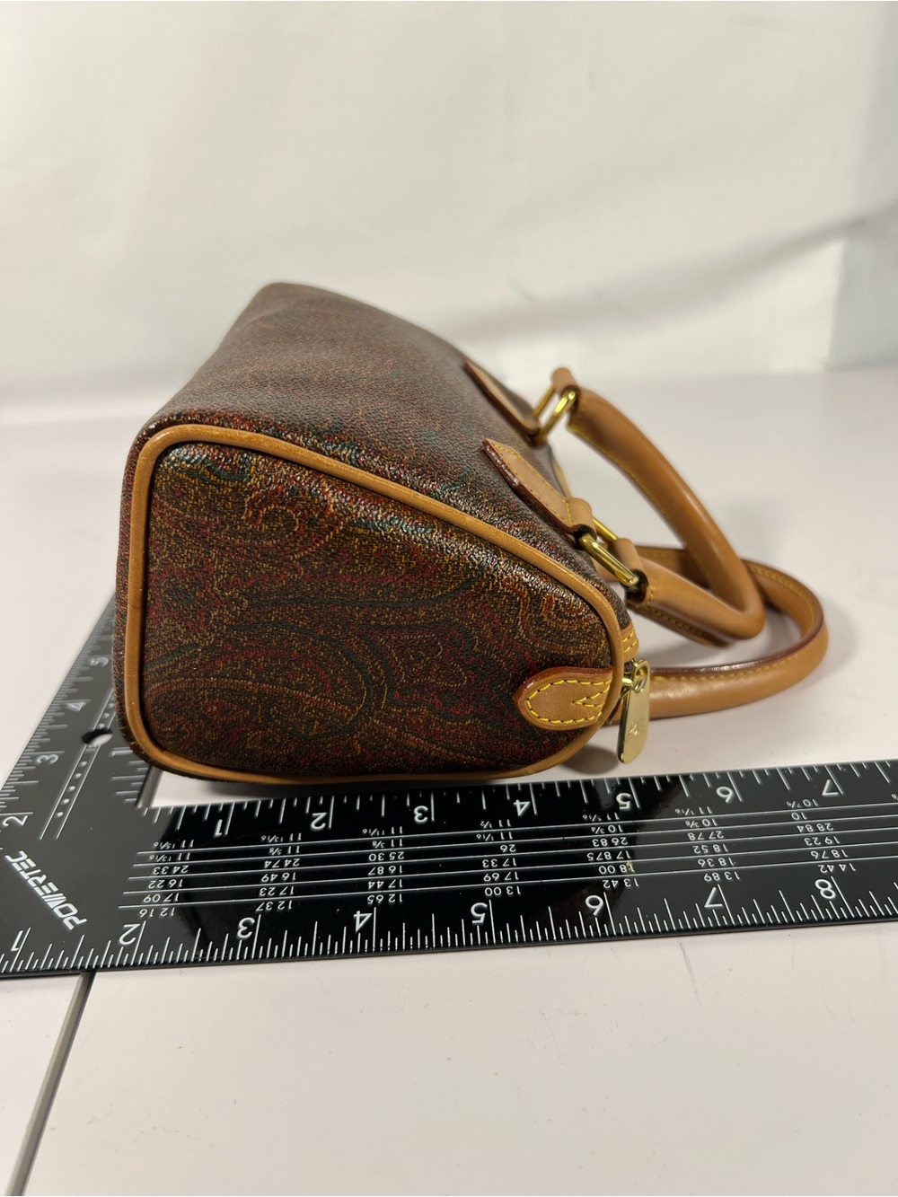 3086: Vintage Etro Paisley Mini Barrel Bag Italy 1996 Rare - Picture 16 of 16